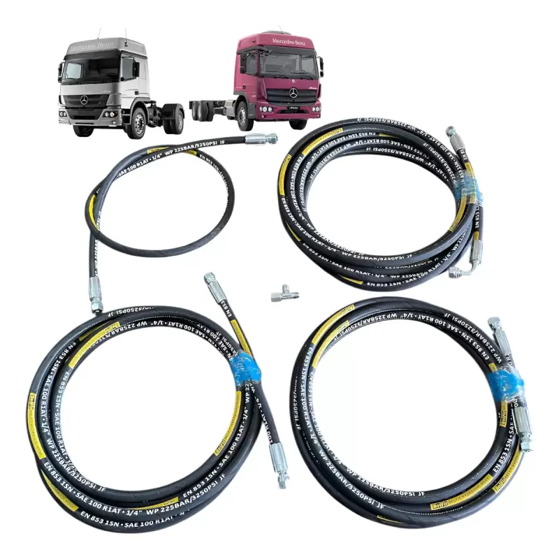 Kit Mangueiras Basculamento De Cabine Mercedes Atego 
